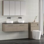 1200mm Wall Hung 2-Drawer Vanity & Laminate Worktop - Image 3
