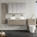 1200mm Wall Hung 2-Drawer Vanity & Laminate Worktop - Image 2