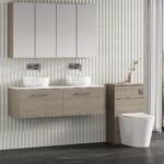 1200mm Wall Hung 2-Drawer Vanity & Laminate Worktop - Image 3