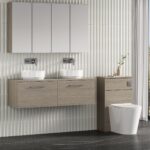 1200mm Wall Hung 2 Drawer Vanity & Worktop - Image 3