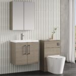 600mm Wall Hung 2 Door Vanity & Basin 1 - Image 3