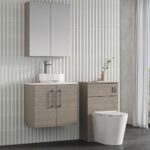 600mm Wall Hung 2 Door Vanity & Laminate Top - Image 3