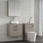 600mm Wall Hung 2 Door Vanity & Worktop - Image 3