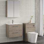 600mm Wall Hung 2 Drawer Vanity & Basin 2 - Image 3