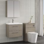 600mm Wall Hung 2 Drawer Vanity & Basin 3 - Image 3