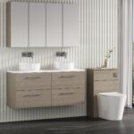 1200mm Wall Hung 4-Drawer Vanity & Laminate Worktop - Image 3