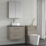 600mm Wall Hung 2 Drawer Vanity & Laminate Top - Image 3