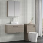 800mm Wall Hung Single Drawer Vanity & Laminate Top - Image 3