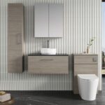 800mm Wall Hung 1 Drawer Vanity & Laminate Top - Image 2
