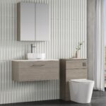 800mm Wall Hung 1 Drawer Vanity & Laminate Top - Image 3