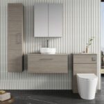 800mm Wall Hung 1 Drawer Vanity & Worktop - Image 2