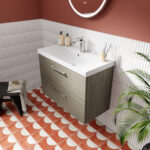 800mm Wall Hung 2 Drawer Vanity & Basin 3 - Image 2
