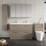1200mm Floor Standing 4 Drawer Vanity & Double Basin - Image 2