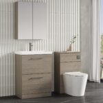 600mm Floor Standing 2 Drawer Vanity & Basin 3 - Image 3