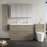 1200mm Floor Standing 4 Drawer Vanity & Double Basin - Image 2