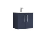 600mm Wall Hung 2-Door Vanity & Basin 2