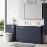 Nuie Arno 1200mm Floor Standing 4-Drawer Vanity & Double Basin - Image 3