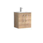 500mm Wall Hung 2-Door Vanity & Basin 2