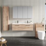 1200mm Wall Hung 2-Drawer Vanity & Double Basin - Image 2
