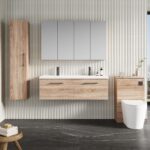 1200mm Wall Hung 2-Drawer Vanity & Double Basin - Image 2