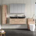 1200mm Wall Hung 2-Drawer Vanity & Worktop - Image 2