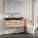 1200mm Wall Hung 2-Drawer Vanity & Worktop - Image 3