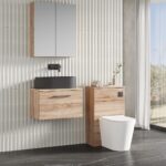 600mm Wall Hung 1-Drawer Vanity & Worktop - Image 3