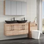 1200mm Wall Hung 4-Door Vanity & Worktop - Image 3