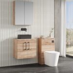600mm Wall Hung 2-Door Vanity & Worktop - Image 3