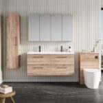 1200mm Wall Hung 4-Drawer Vanity & Double Basin - Image 2