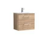 600mm Wall Hung 2-Drawer Vanity & Basin 4