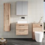 600mm Wall Hung 2-Drawer Vanity & Worktop - Image 2