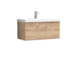 800mm Wall Hung 1-Drawer Vanity & Basin 3