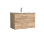 800mm Wall Hung 2-Drawer Vanity & Basin 2