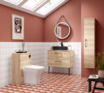 800mm Wall Hung 2-Drawer Vanity & Worktop - Image 3