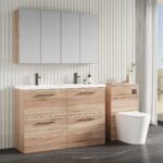 1200mm Floor Standing 4-Drawer Vanity & Double Basin - Image 4
