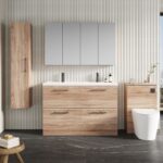 1200mm Floor Standing 4-Drawer Vanity & Double Basin - Image 2
