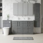 1200mm Floor Standing 4 Door Vanity & Double Basin - Image 2