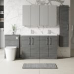 1200mm Floor Standing 4 Door Vanity & Double Basin - Image 2