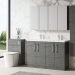 1200mm Floor Standing 4 Door Vanity & Double Basin - Image 4