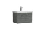 600mm Wall Hung 1 Drawer Vanity & Mid Edge Basin