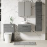 600mm Wall Hung 1 Drawer Vanity & Laminate Top - Image 2