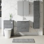 600mm Wall Hung 1-Drawer Vanity & Laminate Worktop - Image 2