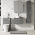 600mm Wall Hung 1 Drawer Vanity & Laminate Top - Image 2