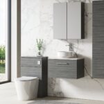 600mm Wall Hung 1 Drawer Vanity & Laminate Top - Image 3