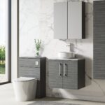 Nuie Arno 600mm Wall Hung 2 Door Vanity & Laminate Top - Image 3