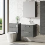 600mm Wall Hung 2 Drawer Vanity & Basin 2 - Image 3