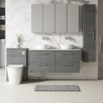 1200mm Wall Hung 4-Drawer Vanity & Laminate Worktop - Image 2