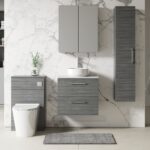 600mm Wall Hung 2 Drawer Vanity & Laminate Top - Image 2