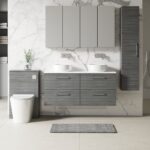 1200mm Wall Hung 4-Drawer Vanity & Laminate Worktop - Image 2